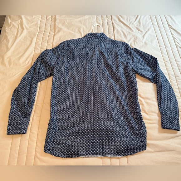 Rodd & Gunn Navy Geometric Button Down Shirt - Picture 6 of 7